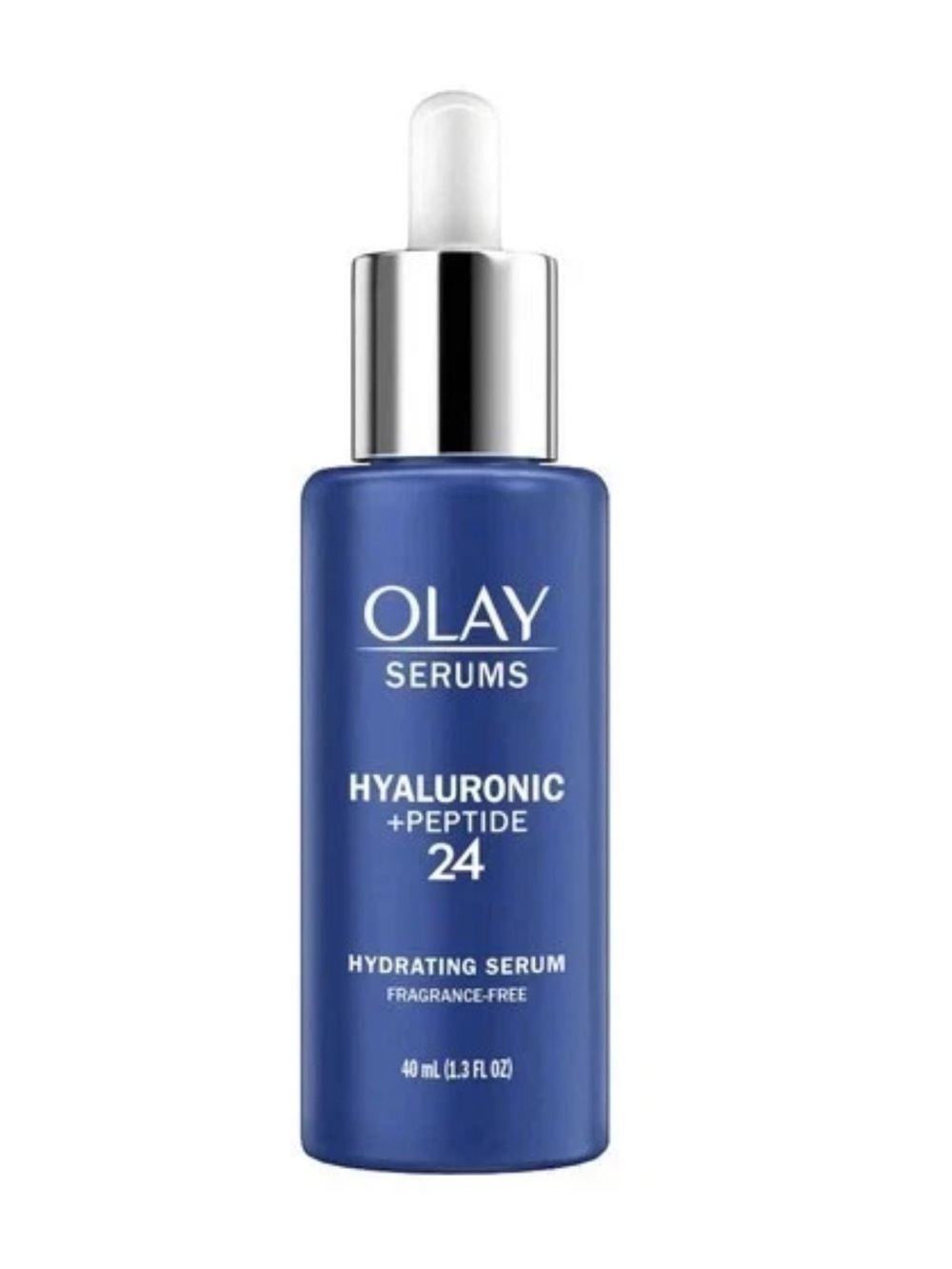 Olay Hyaluronic Acid + Peptide 24 Face Serum Moisturizer, Fragrance-Free, NiIB